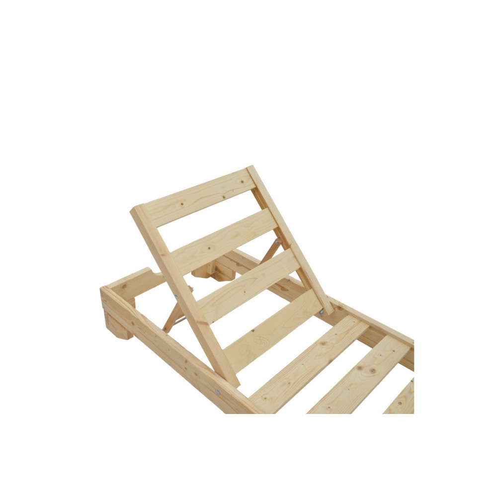 Ξαπλώστρα "FENDY" από ξύλο σε χρώμα φυσικό 71.5x200x24