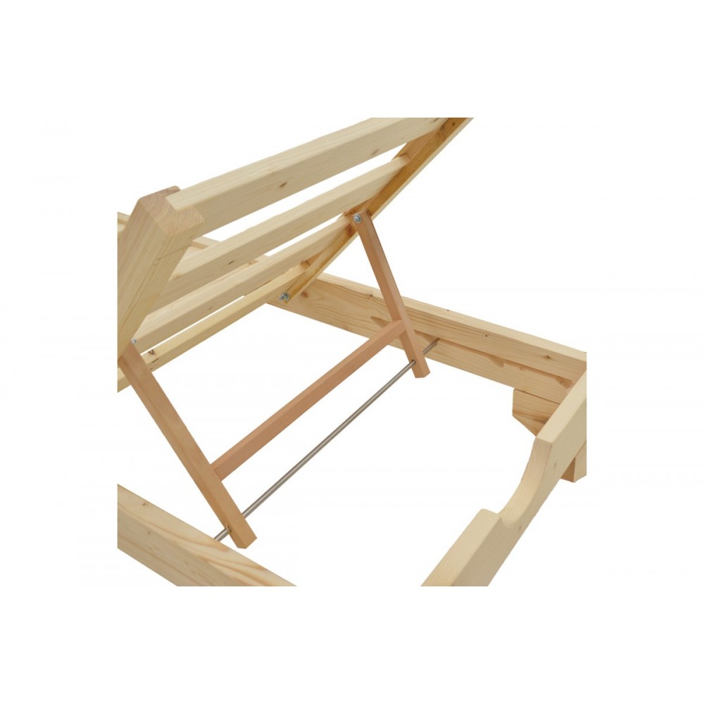 Ξαπλώστρα "FENDY" από ξύλο σε χρώμα φυσικό 71.5x200x24