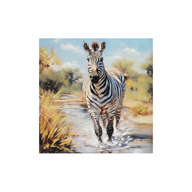 Πίνακας σε καμβά "ZEBRERO" πολύχρωμος 100x3x100