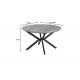 Τραπέζι επεκτεινόμενο "EDINA" από mdf/μέταλλο σε χρώμα σονόμα/μαύρο 130-170x130x75