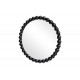 Καθρέπτης "SPECIO" από ξύλο σε χρώμα μαύρο Φ60x4.5