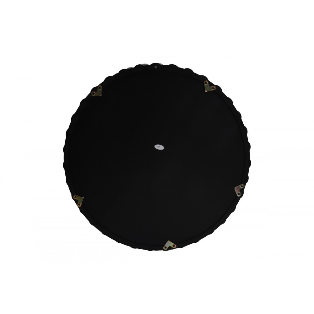 Καθρέπτης "SPECIO" από ξύλο σε χρώμα μαύρο Φ60x4.5