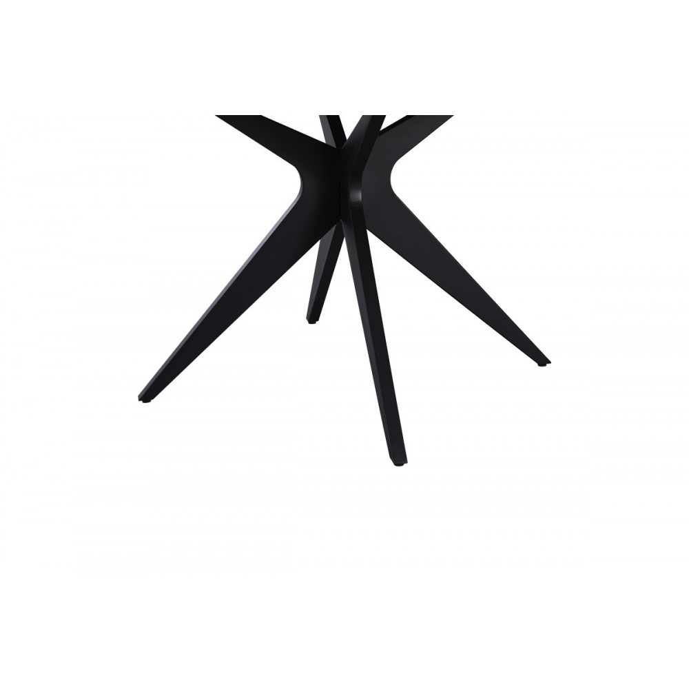 Τραπέζι "TODA" από mdf/μέταλλο σε χρώμα σονόμα/μαύρο Φ120x75