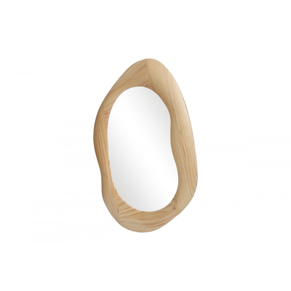 Καθρέπτης οβάλ "ENOLA" από mdf σε χρώμα φυσικό 54x2.5x80