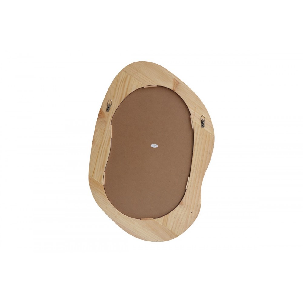 Καθρέπτης οβάλ "ENOLA" από mdf σε χρώμα φυσικό 54x2.5x80