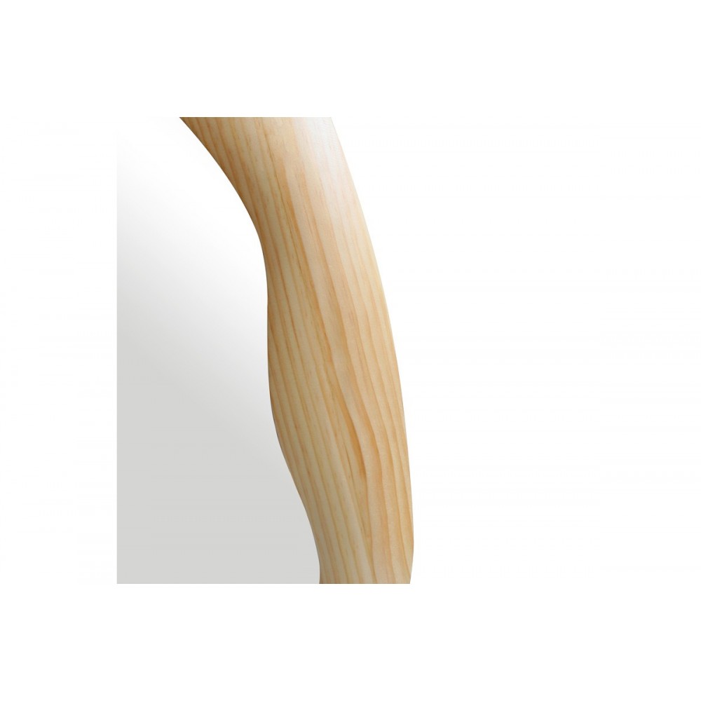 Καθρέπτης οβάλ "ENOLA" από mdf σε χρώμα φυσικό 54x2.5x80