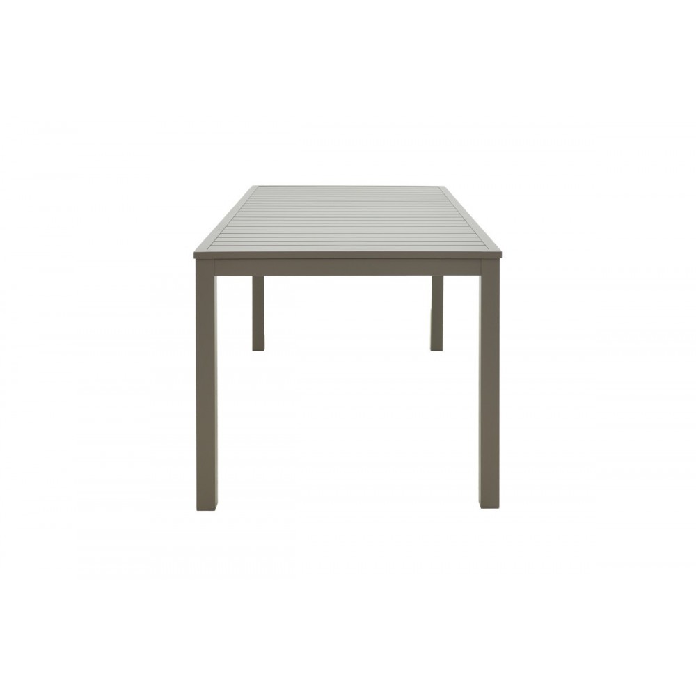 Τραπέζι "KLITON" από αλουμίνιο σε χρώμα σαμπανιζέ 150x80x74