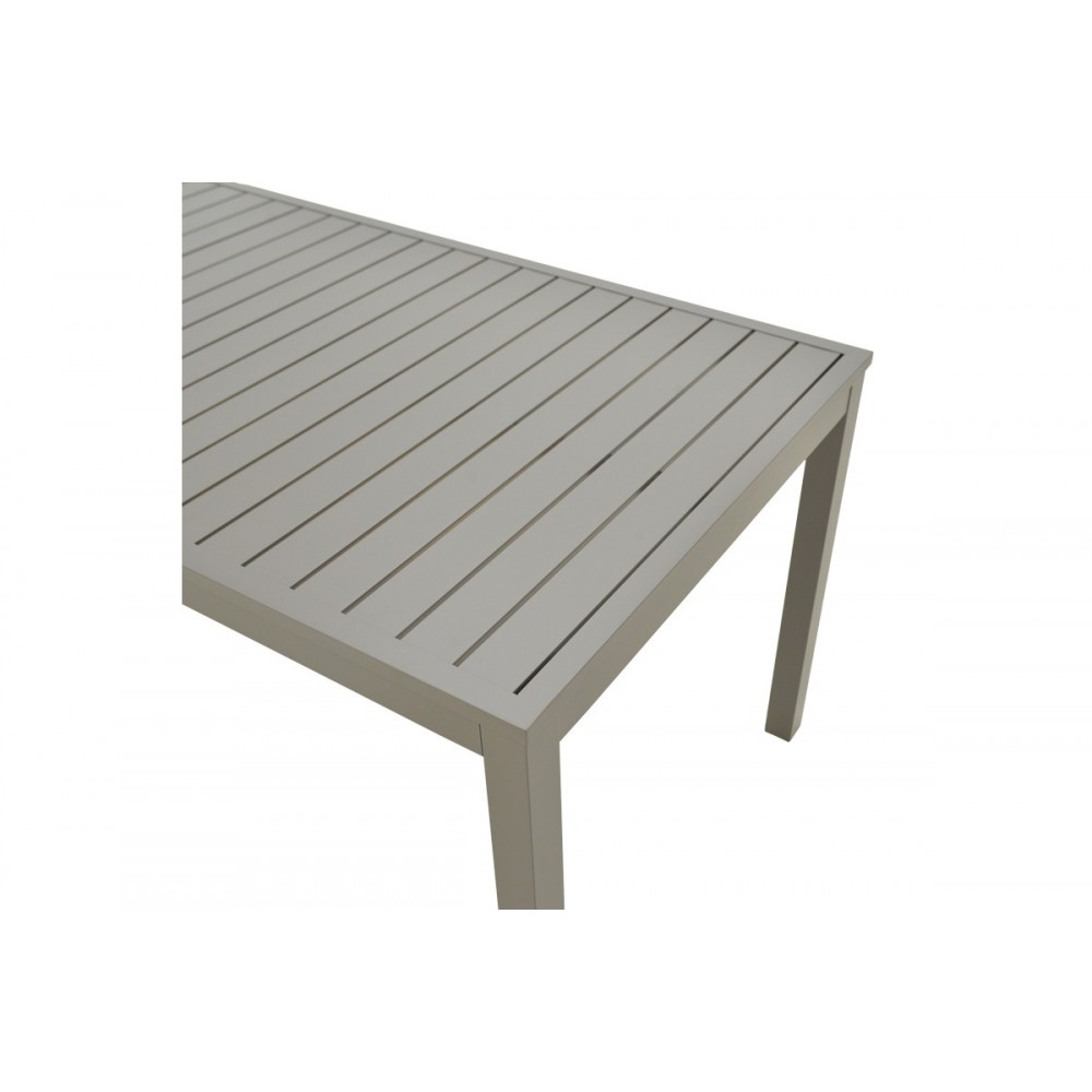 Τραπέζι "KLITON" από αλουμίνιο σε χρώμα σαμπανιζέ 150x80x74