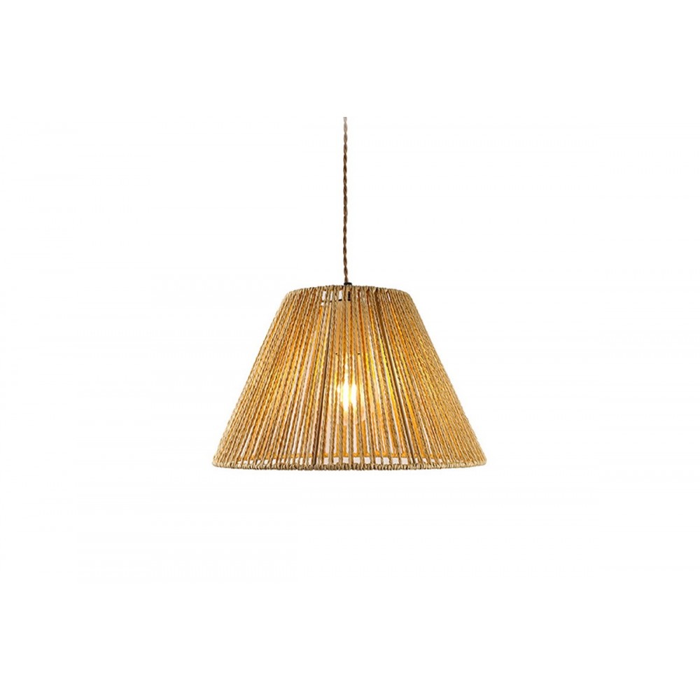 Φωτιστικό μονόφωτο "LUBUTO" από μέταλλο/σχοινί σε χρώμα φυσικό Φ34.5x23