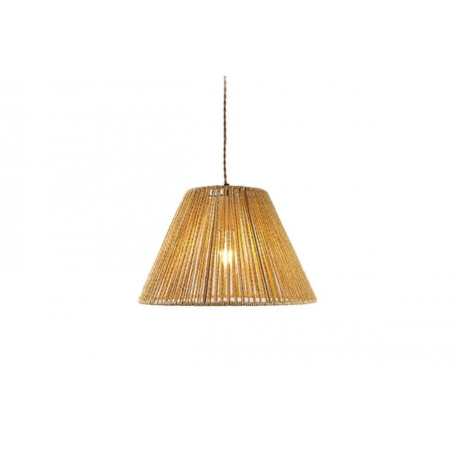 Φωτιστικό μονόφωτο "LUBUTO" από μέταλλο/σχοινί σε χρώμα φυσικό Φ34.5x23