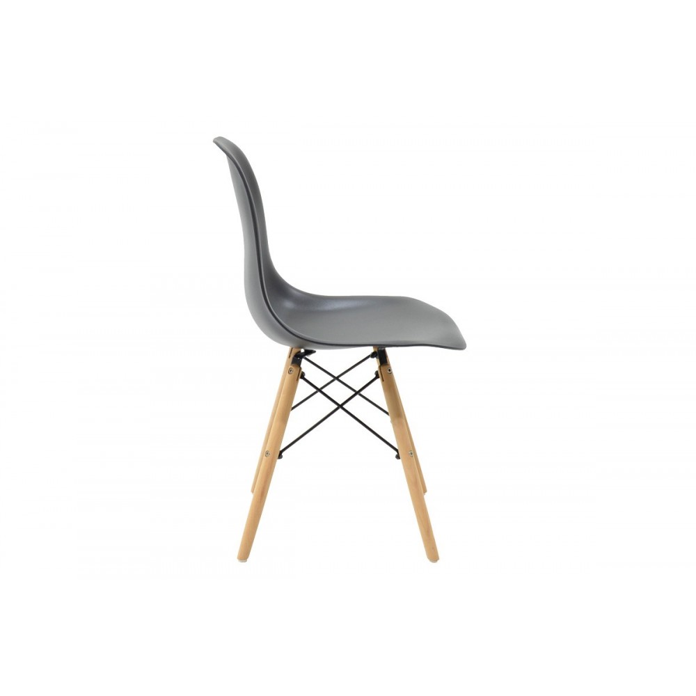 Τραπεζαρία 5τμχ "MANKA-JULITA" σε χρώμα σονόμα truffle/μαύρο 110x80x77