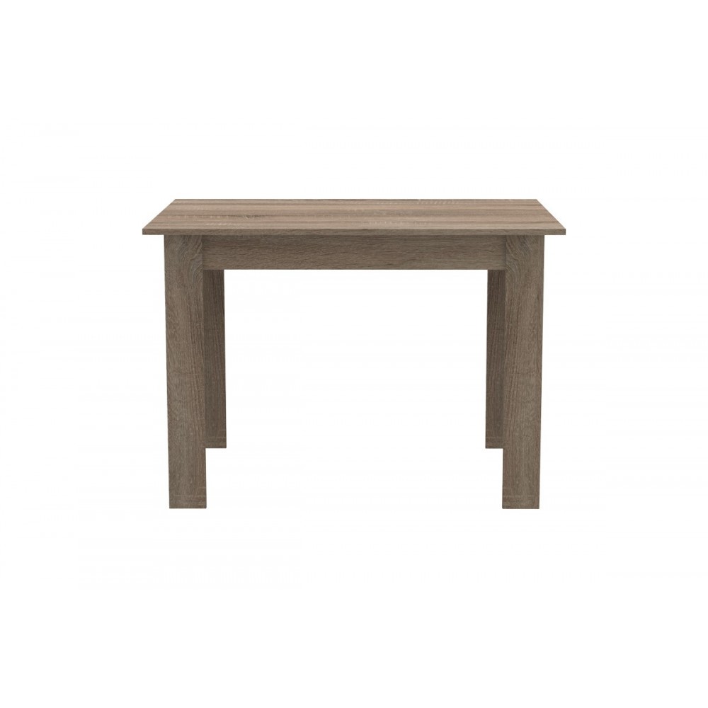 Τραπεζαρία 5τμχ "MANKA-JULITA" σε χρώμα σονόμα truffle/μαύρο 110x80x77