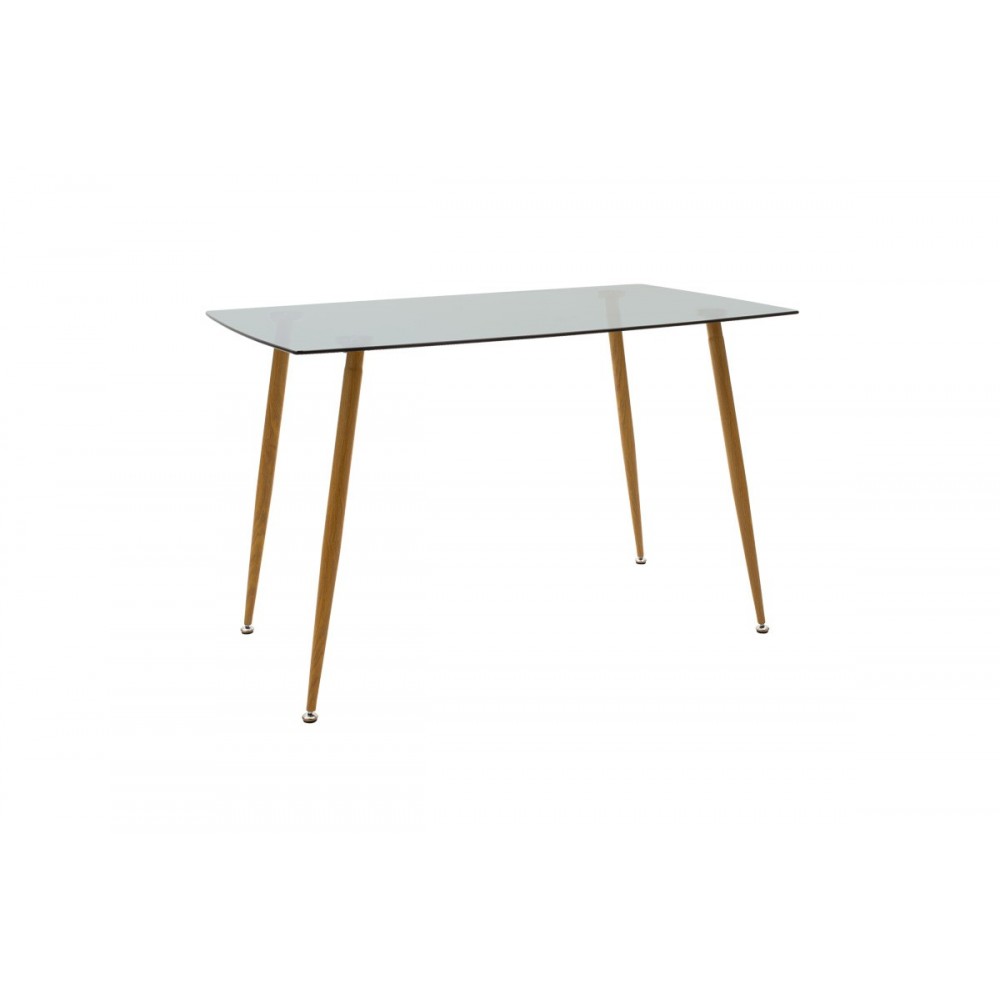 Τραπεζαρία 5τμχ "CHLOE-PARKER" σε χρώμα ανθρακί/φυσικό 120x70x75