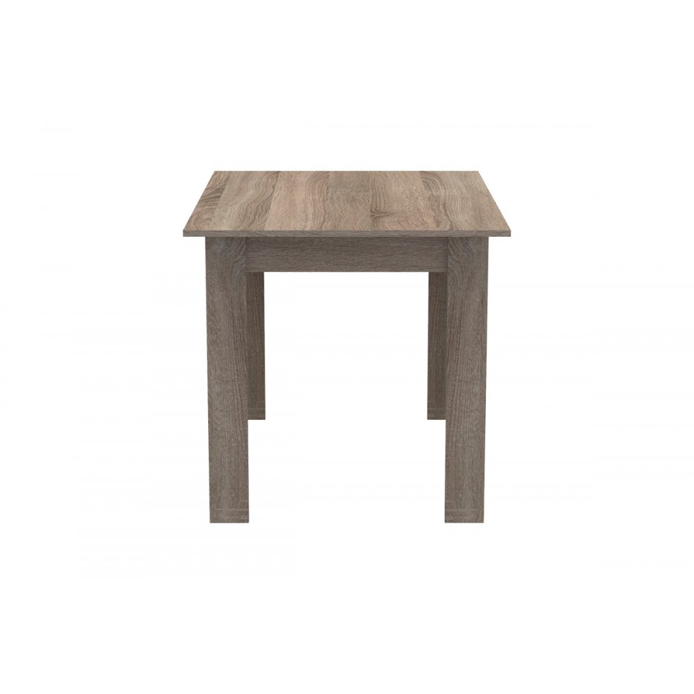 Τραπεζαρία 5τμχ "MANKA-GASTON" σε χρώμα σονόμα truffle/μαύρο 110x80x77