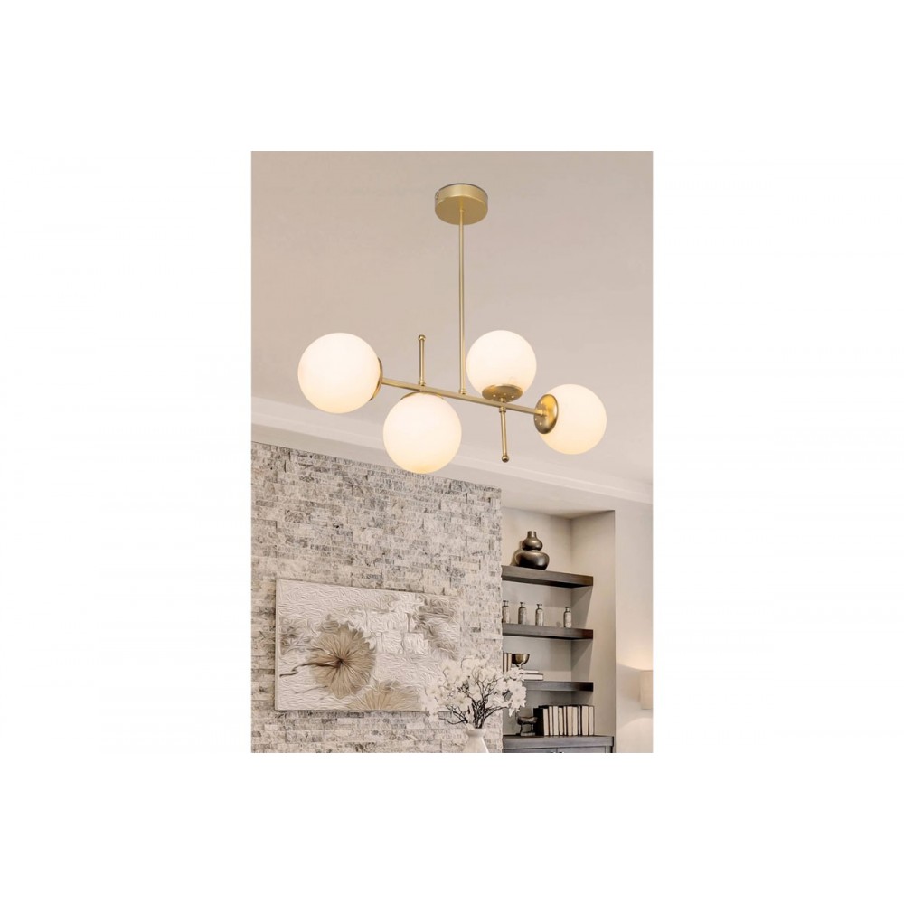 Φωτιστικό τετράφωτο "PWL-1128" σε χρώμα χρυσό 70x20x35