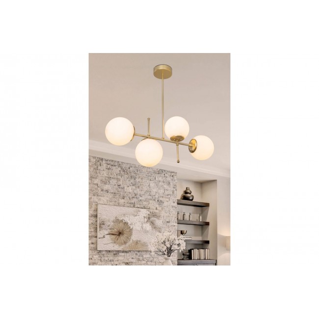 Φωτιστικό τετράφωτο "PWL-1128" σε χρώμα χρυσό 70x20x35