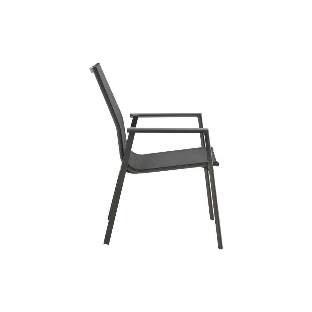 Τραπεζαρία 5τμχ "PINAP-DASHIELL" από αλουμίνιο/plywood σε χρώμα μαύρο/φυσικό Φ110x74