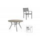 Τραπεζαρία 5τμχ "APPA-MOLY" από αλουμίνιο/plywood σε χρώμα ανθρακί Φ120x74