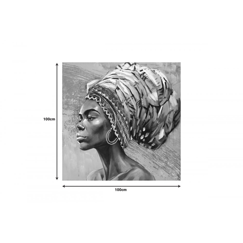 Πίνακας σε καμβά "AFRICANA I" 100x3x100