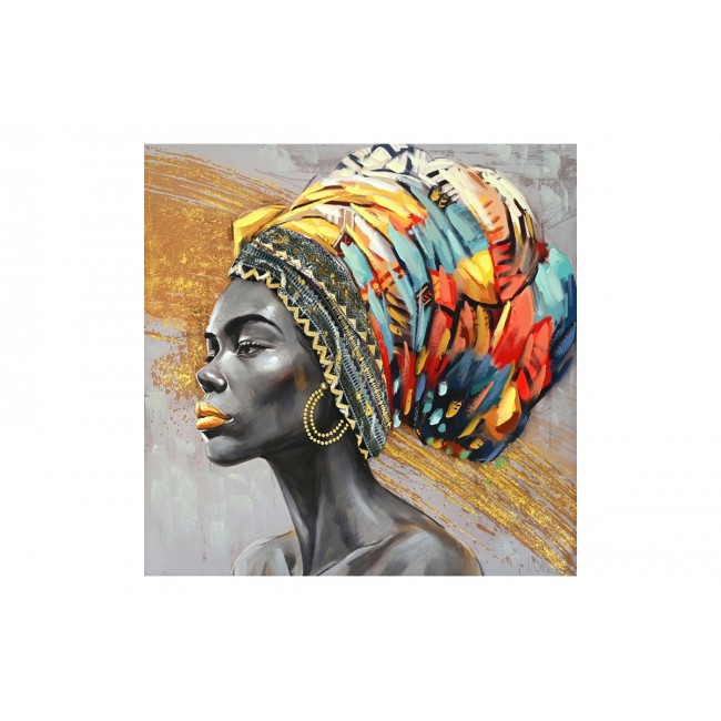 Πίνακας σε καμβά "AFRICANA I" 100x3x100