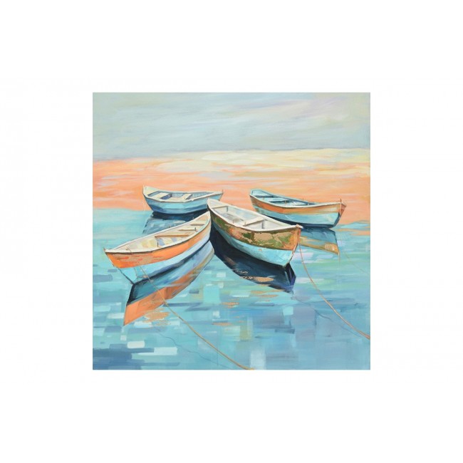 Πίνακας σε καμβά "BOATTY" 100x3x100