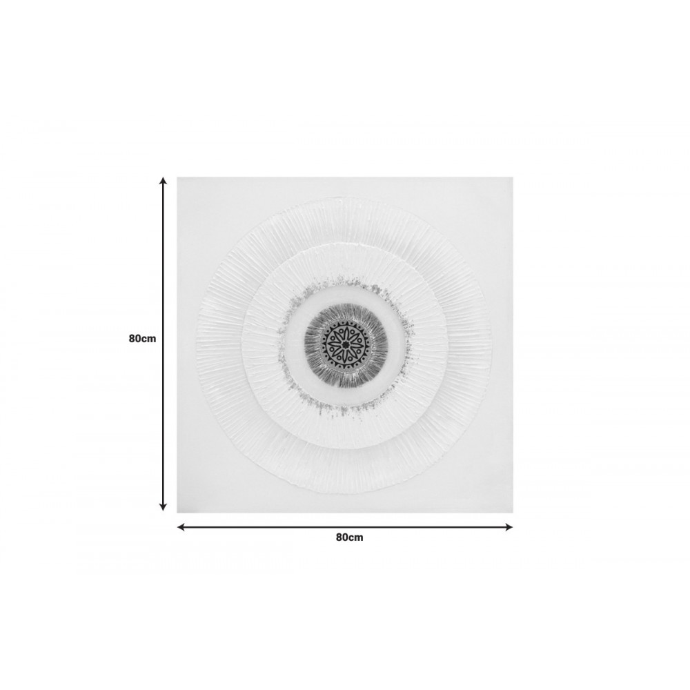 Πίνακας σε καμβά "CIRCLED I" 80x3x80