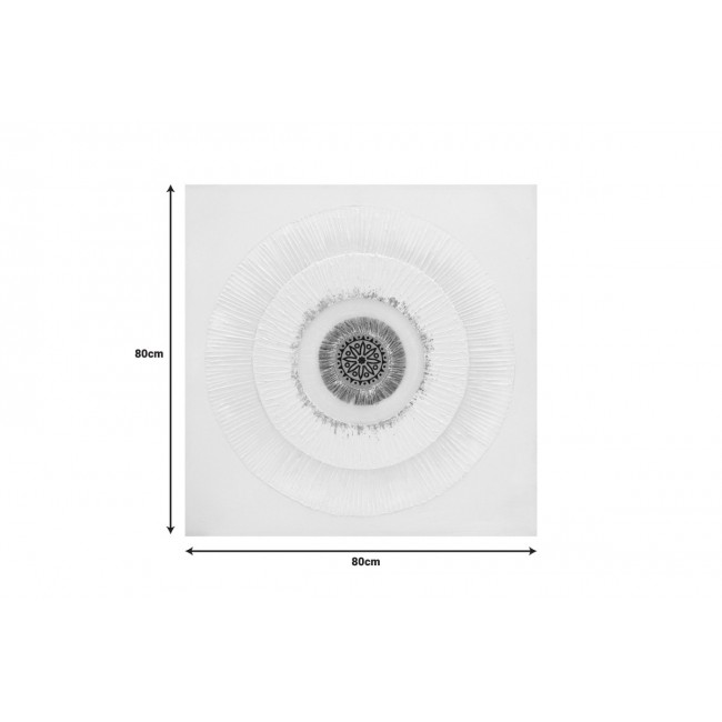 Πίνακας σε καμβά "CIRCLED I" 80x3x80