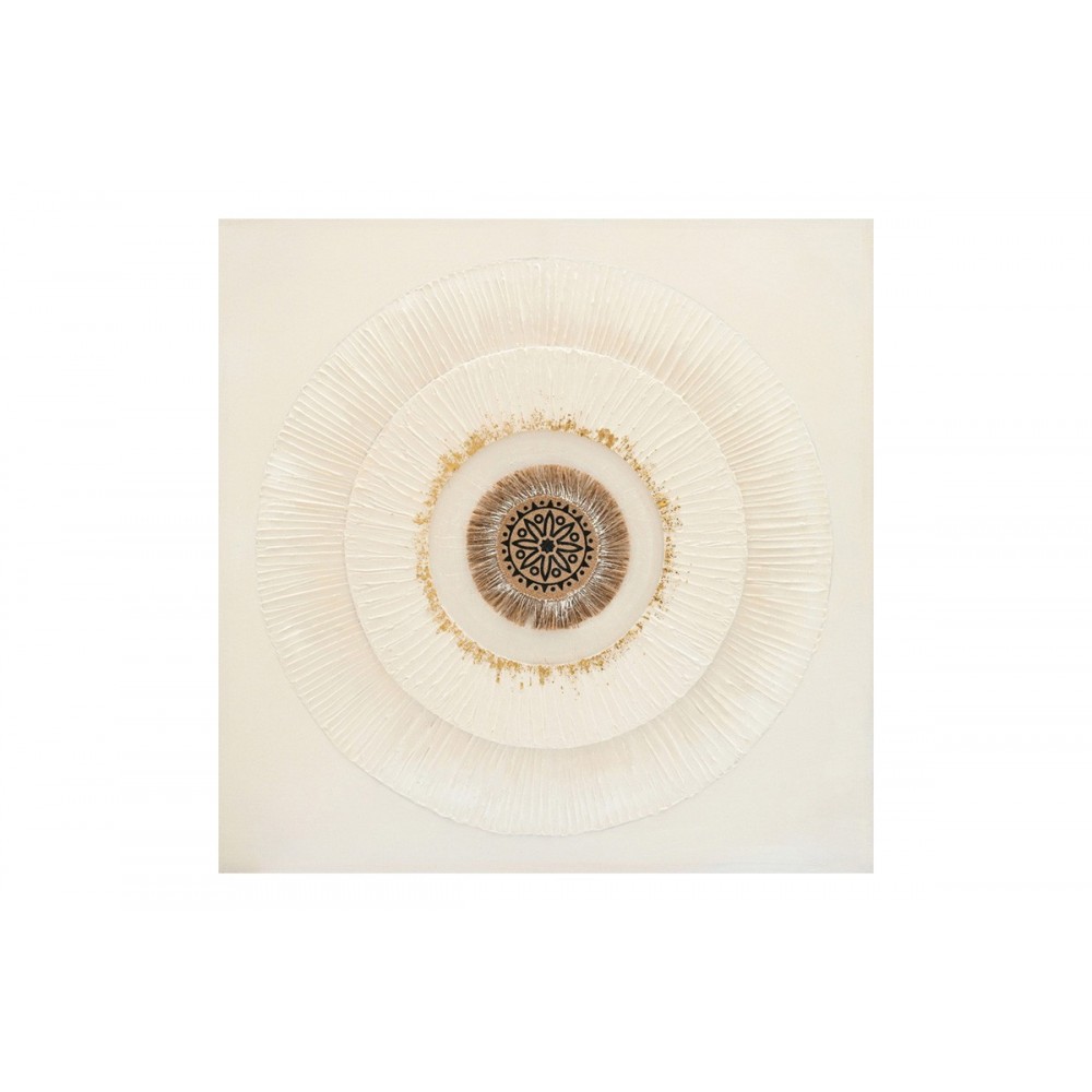 Πίνακας σε καμβά "CIRCLED I" 80x3x80