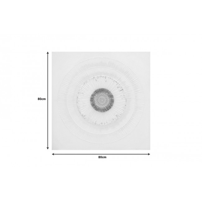 Πίνακας σε καμβά "CIRCLED" 80x3x80