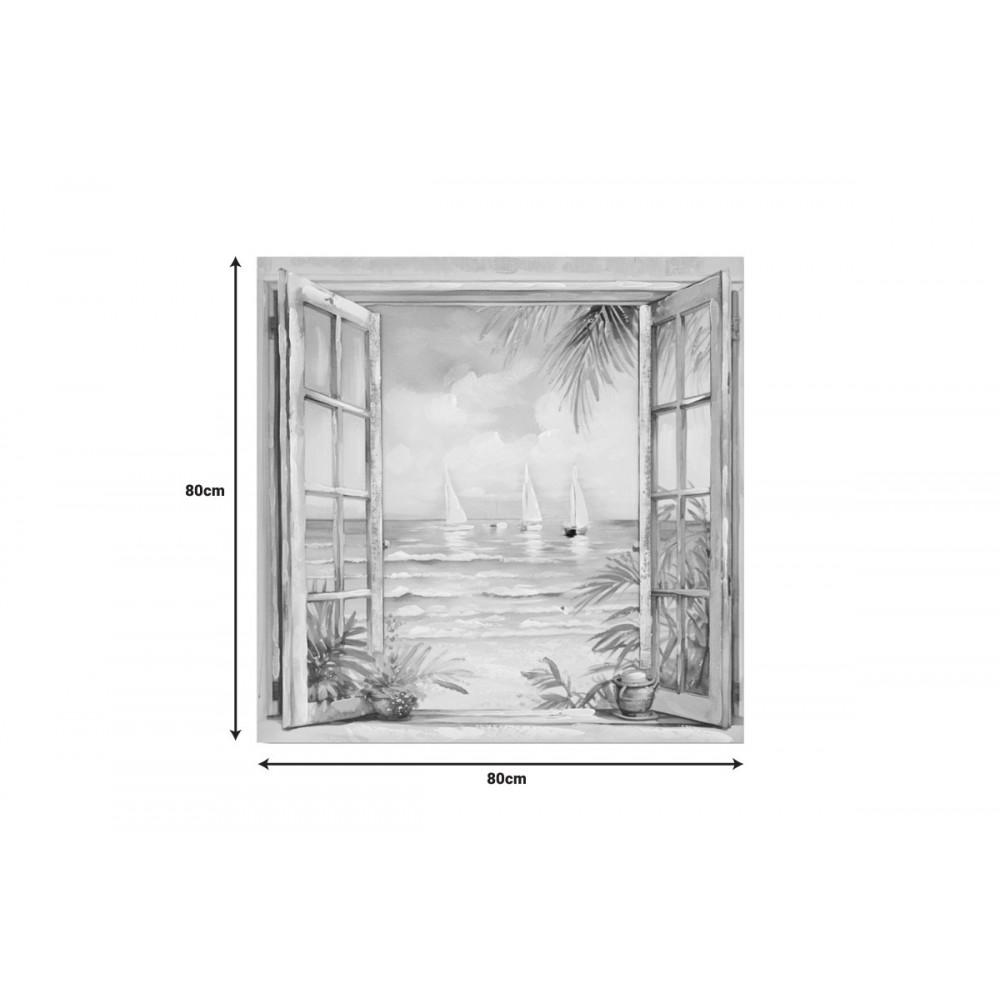 Πίνακας σε καμβά "DEIVE I" πολύχρωμος 80x3x80