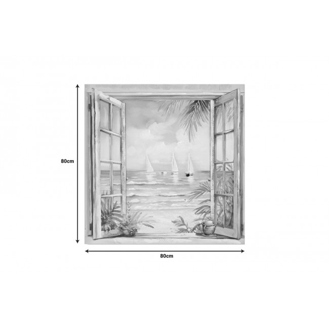 Πίνακας σε καμβά "DEIVE I" πολύχρωμος 80x3x80