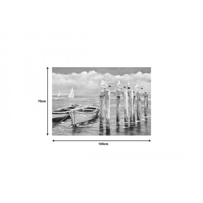 Πίνακας σε καμβά "PORT I" 100x3x70