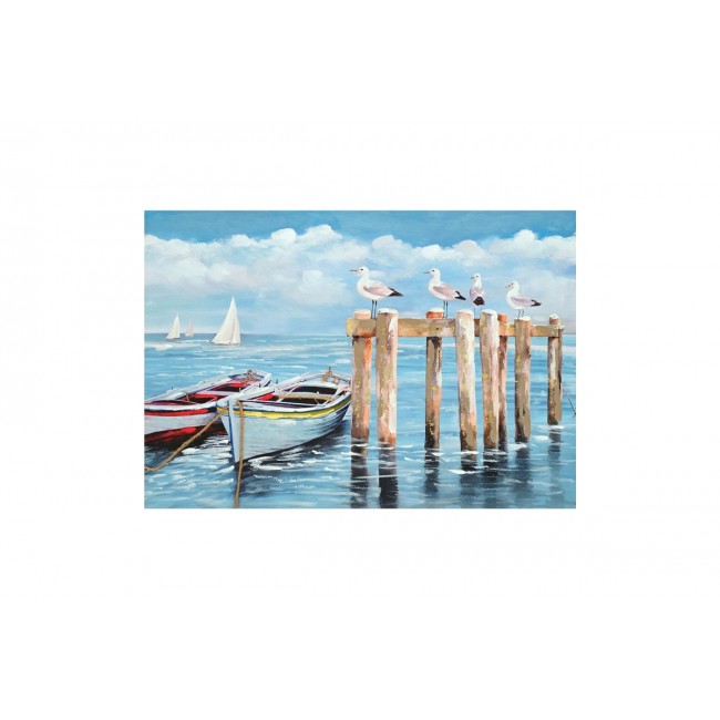 Πίνακας σε καμβά "PORT I" 100x3x70