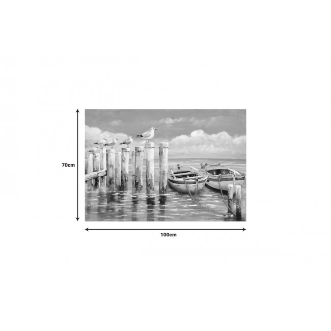 Πίνακας σε καμβά "PORT" 100x3x70