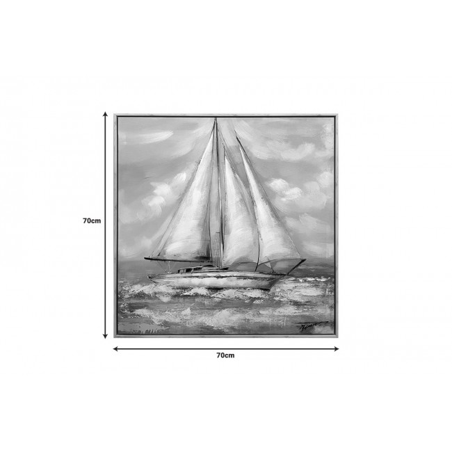 Πίνακας σε καμβά "SIEDO I" με πλαίσιο 70x3.5x70