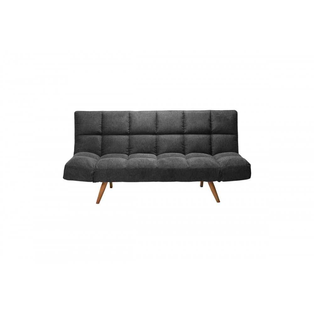 Καναπές-κρεβάτι "FREDDO" τριθέσιος από ύφασμα σε χρώμα ανθρακί 181x81x86