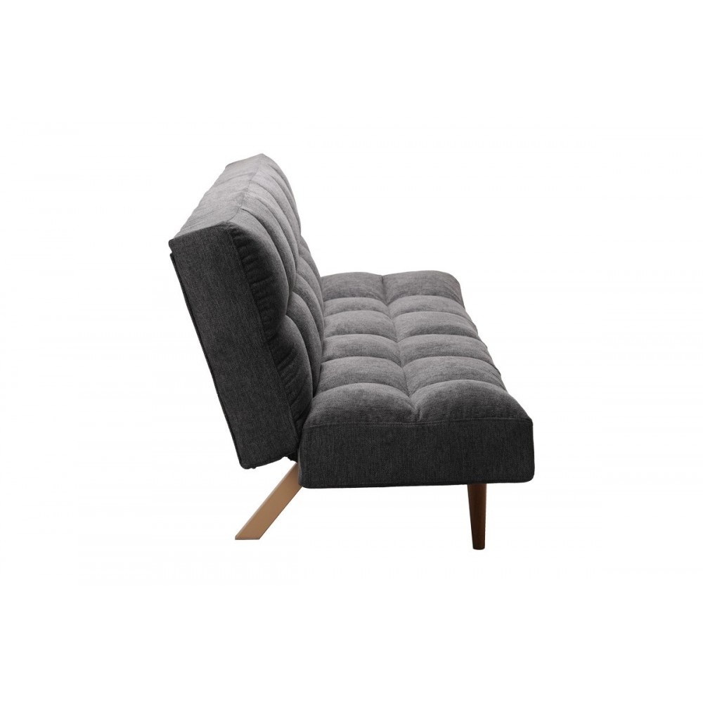 Καναπές-κρεβάτι "FREDDO" τριθέσιος από ύφασμα σε χρώμα ανθρακί 181x81x86