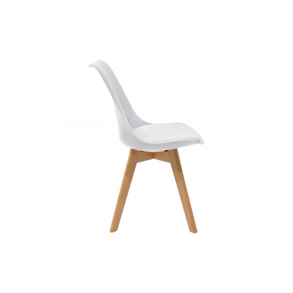 Τραπεζαρία 3τμχ "MANKA-GASTON" σε χρώμα λευκό 80x80x77