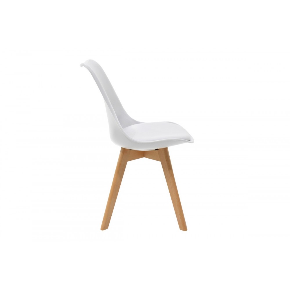 Τραπεζαρία 3τμχ  "NATALI-GASTON" σε χρώμα λευκό 80x80x76