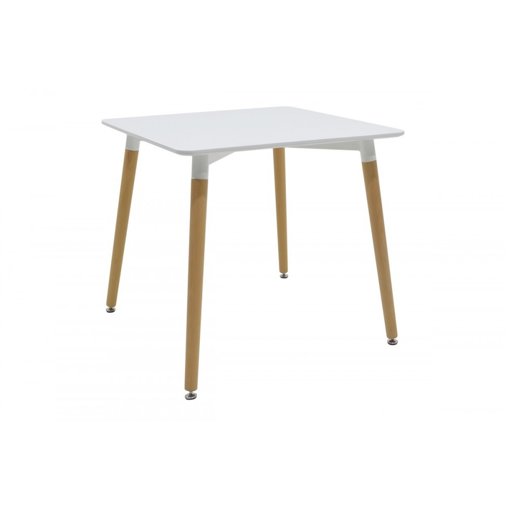 Τραπεζαρία 3τμχ  "NATALI-GASTON" σε χρώμα λευκό 80x80x76