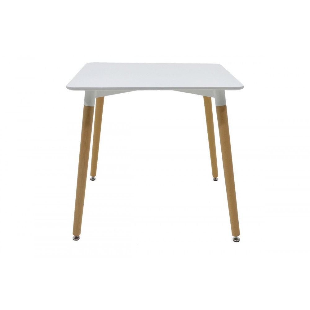 Τραπεζαρία 3τμχ  "NATALI-GASTON" σε χρώμα λευκό 80x80x76