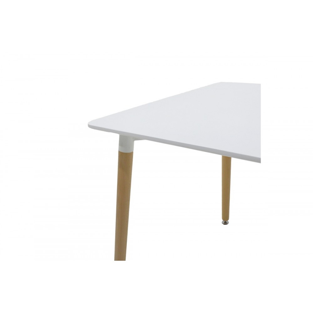 Τραπεζαρία 3τμχ  "NATALI-GASTON" σε χρώμα λευκό 80x80x76