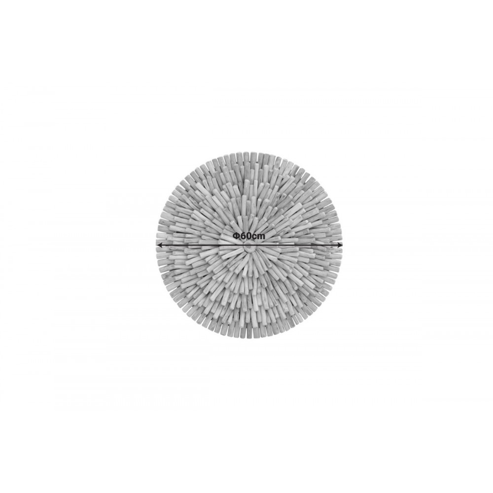 Διακοσμητικό τοίχου "DECOFY" από ξύλο σε χρώμα φυσικό Φ60x5