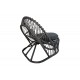 Πολυθρόνα "TROMSO" από pe rattan σε χρώμα μαύρο 80x85x98