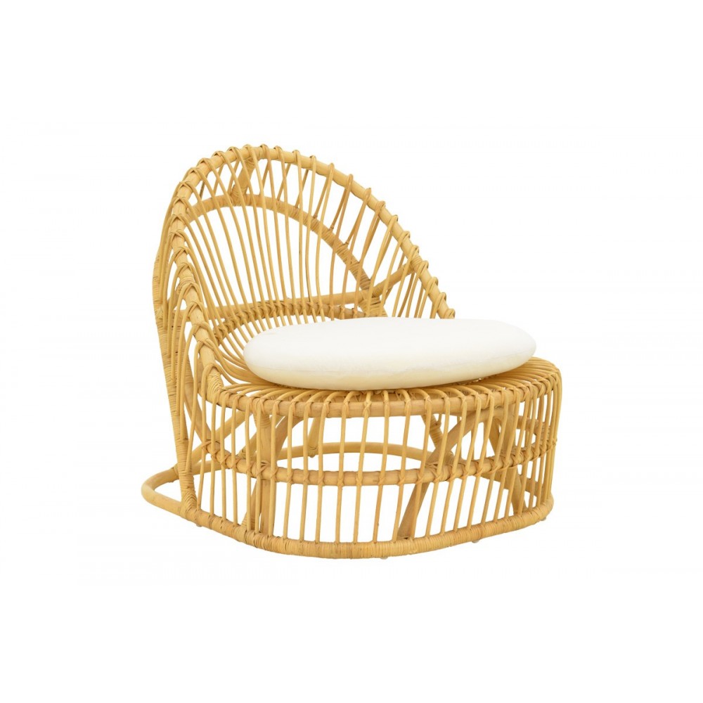 Πολυθρόνα "TROMSO" από pe rattan σε χρώμα φυσικό/εκρού 80x85x98