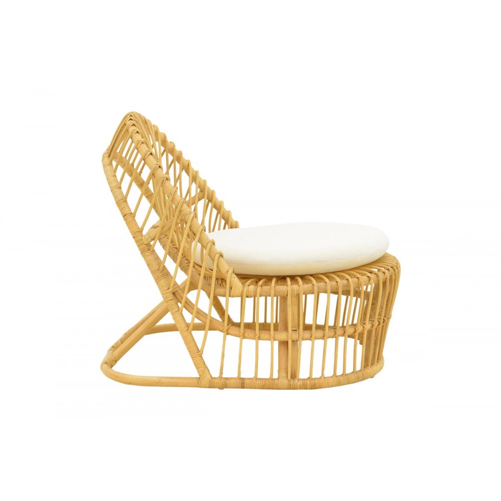 Πολυθρόνα "TROMSO" από pe rattan σε χρώμα φυσικό/εκρού 80x85x98