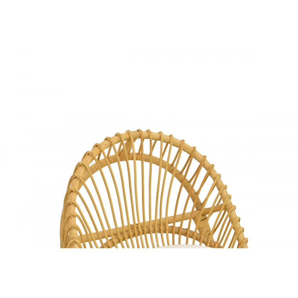 Πολυθρόνα "TROMSO" από pe rattan σε χρώμα φυσικό/εκρού 80x85x98