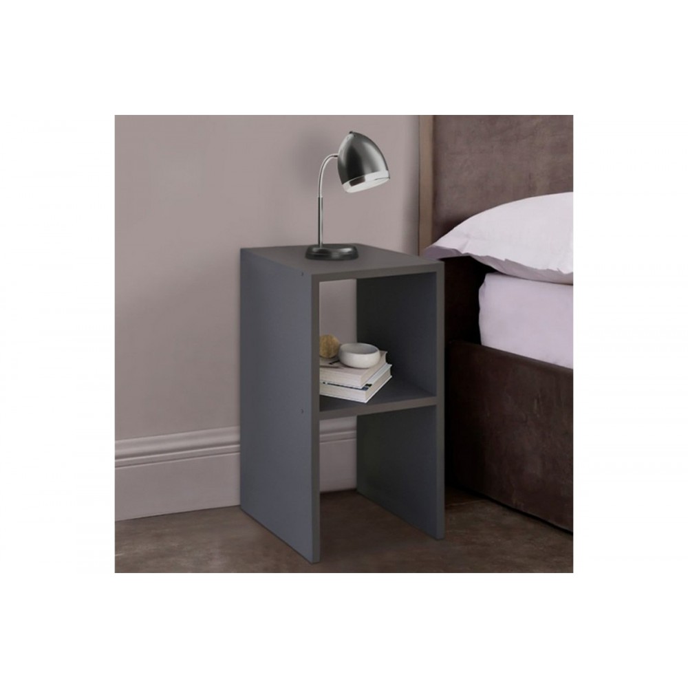 Κομοδίνο "DESEO" σε χρώμα ανθρακί 30x30x60