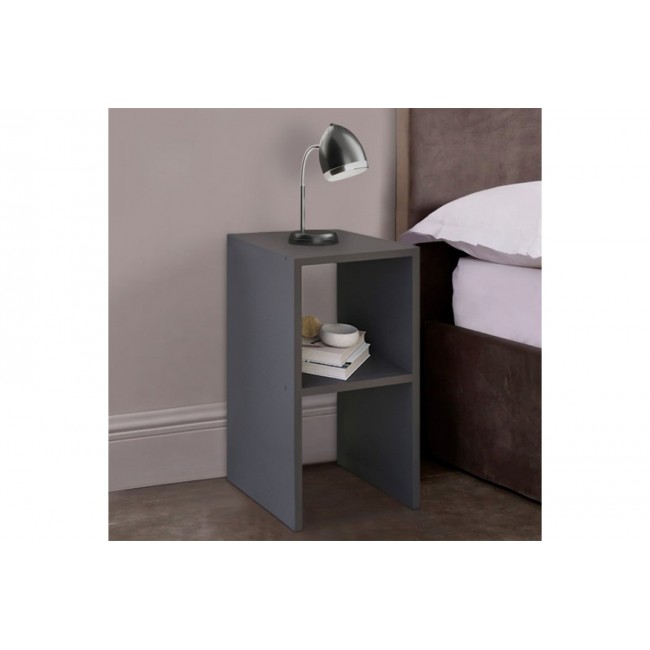 Κομοδίνο "DESEO" σε χρώμα ανθρακί 30x30x60