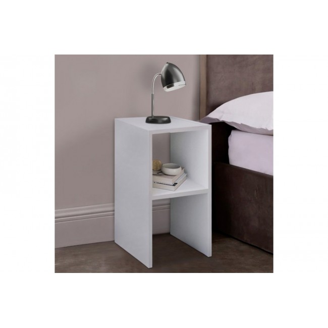 Κομοδίνο "DESEO" σε χρώμα λευκό 30x30x60